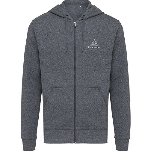 Iqoniq Abisko Zip-Kapuzenpullover Aus Recycelter Baumwolle , ungefärbtes Anthrazit, 50% recycelte und 50% biologische Baumwolle, XXL, 78,00cm x 1,00cm (Länge x Höhe), Bild 4