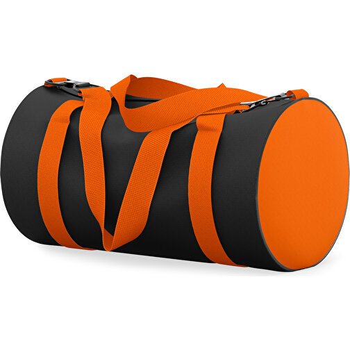 Sporttasche Modernfit , schwarz / orange, Sublimation Poliester 300g, 27,00cm x 27,00cm x 50,00cm (Länge x Höhe x Breite), Bild 2