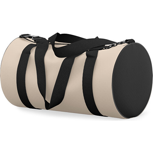 Sporttasche Modernfit , beige / schwarz, Sublimation Poliester 300g, 27,00cm x 27,00cm x 50,00cm (Länge x Höhe x Breite), Bild 2