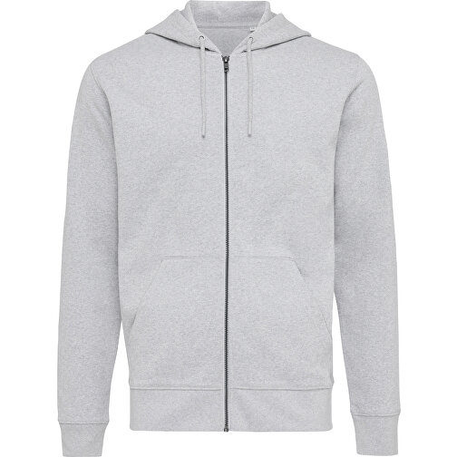 Iqoniq Abisko Zip-Kapuzenpullover Aus Recycelter Baumwolle , heather grey, 50% recycelte und 50% biologische Baumwolle, XL, 76,00cm x 1,00cm (Länge x Höhe), Bild 1