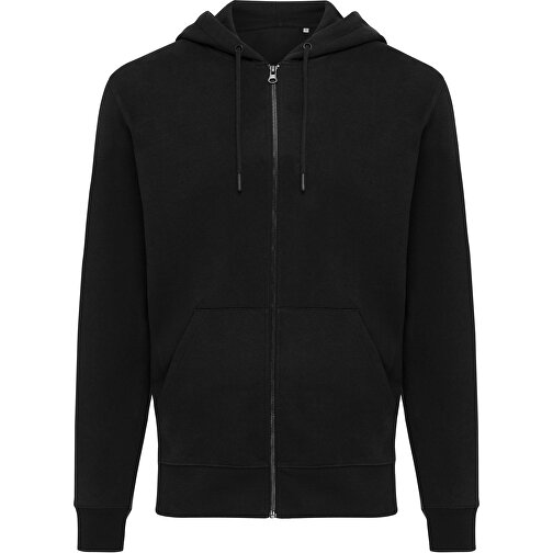 Iqoniq Abisko Zip-Kapuzenpullover Aus Recycelter Baumwolle , schwarz, 50% recycelte und 50% biologische Baumwolle, M, 72,00cm x 1,00cm (Länge x Höhe), Bild 1