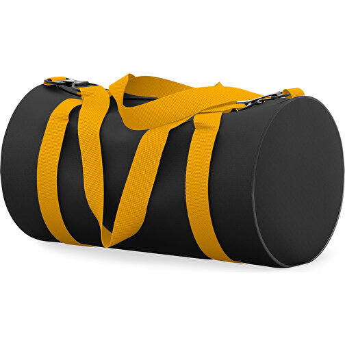 Sporttasche Modernfit , schwarz / hellorange, Sublimation Poliester 300g, 27,00cm x 27,00cm x 50,00cm (Länge x Höhe x Breite), Bild 2