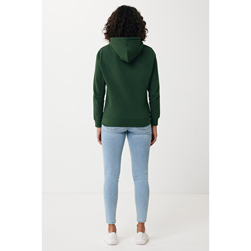 Iqoniq Rila Lightweight Hoodie Aus Recycelter Baumwolle , forest green, 30% recycelte und 70% biologische Baumwolle, XS, 64,00cm x 1,00cm (Länge x Höhe), Bild 9