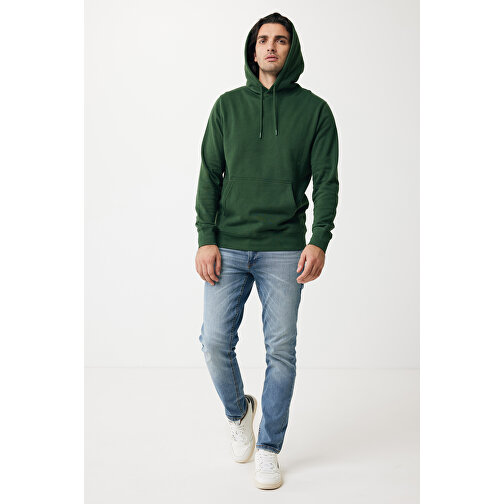 Iqoniq Rila Lightweight Hoodie Aus Recycelter Baumwolle , forest green, 30% recycelte und 70% biologische Baumwolle, S, 68,00cm x 1,00cm (Länge x Höhe), Bild 5