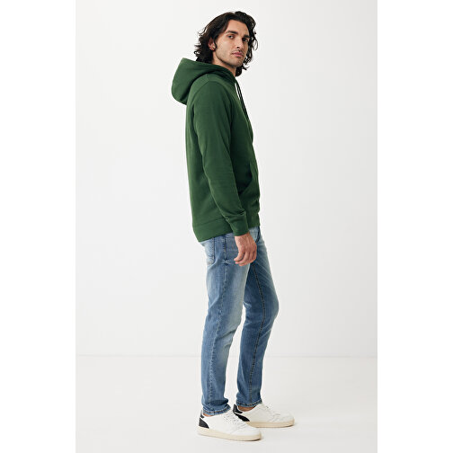 Iqoniq Rila Lightweight Hoodie Aus Recycelter Baumwolle , forest green, 30% recycelte und 70% biologische Baumwolle, M, 72,00cm x 1,00cm (Länge x Höhe), Bild 7