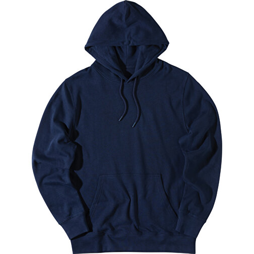 Iqoniq Rila Lightweight Hoodie Aus Recycelter Baumwolle , navy blau, 30% recycelte und 70% biologische Baumwolle, 4XL, 82,00cm x 1,00cm (Länge x Höhe), Bild 3