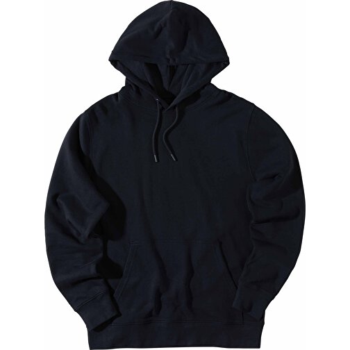 Iqoniq Rila Lightweight Hoodie Aus Recycelter Baumwolle , schwarz, 30% recycelte und 70% biologische Baumwolle, S, 68,00cm x 1,00cm (Länge x Höhe), Bild 3