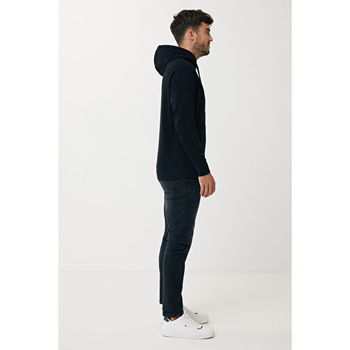 Iqoniq Rila Lightweight Hoodie Aus Recycelter Baumwolle , schwarz, 30% recycelte und 70% biologische Baumwolle, M, 72,00cm x 1,00cm (Länge x Höhe), Bild 7