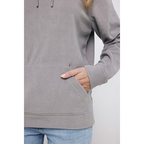 Iqoniq Trivor Mikrofleece-Kapuzenjacke Aus Recyc. Polyester , storm grey, 100% recyceltes Polyester, XS, 64,00cm x 2,50cm (Länge x Höhe), Bild 13