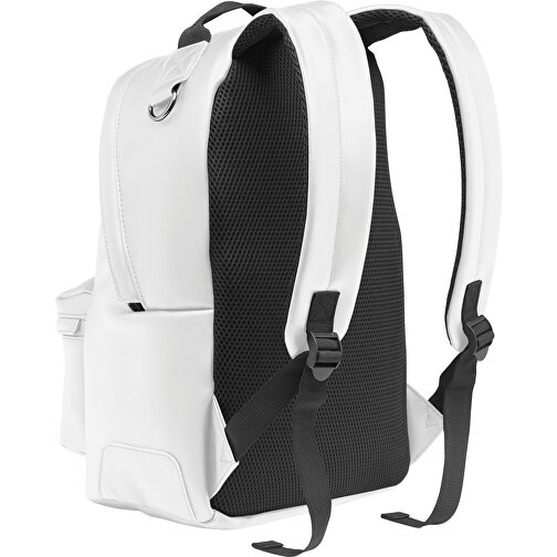 Bai Backpack , weiß, PU, 28,00cm x 40,00cm x 15,00cm (Länge x Höhe x Breite), Bild 2