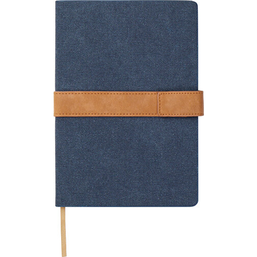 VINGA Bosler Notizbuch Aus RCS Recyceltem Canvas , navy blau, Canvas - recycelt, 21,50cm x 1,50cm (Länge x Höhe), Bild 1