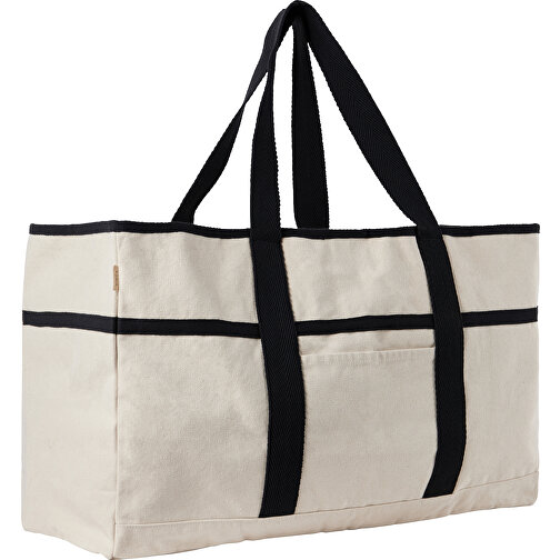 VINGA Volonne AWARE™ Strandtasche Aus Recyceltem Canvas , off white, Baumwolle - recycelt, 34,00cm x 21,00cm (Länge x Höhe), Bild 3