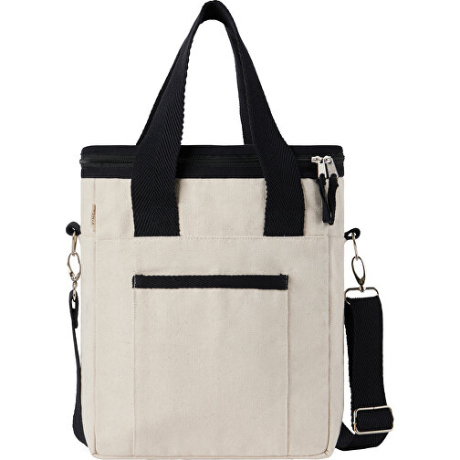 VINGA Volonne AWARE™ Kühltasche Aus Recyceltem Canvas , off white, Baumwolle - recycelt, 34,00cm x 12,00cm (Länge x Höhe), Bild 1