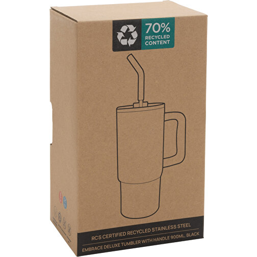 Embrace Deluxe Becher Aus RCS Recyceltem Edelstahl 900ml, Weiss , weiss, Rostfreier Stahl - recycelt,PP, 23,50cm (Höhe), Bild 13