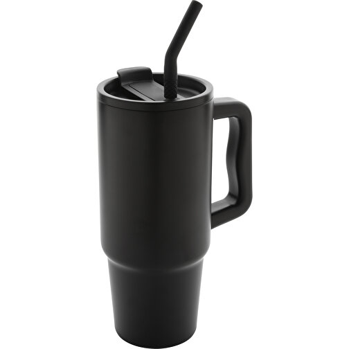 Taza Embrace Deluxe de acero inoxidable reciclado RCS 900 ml, negra, Imagen 1