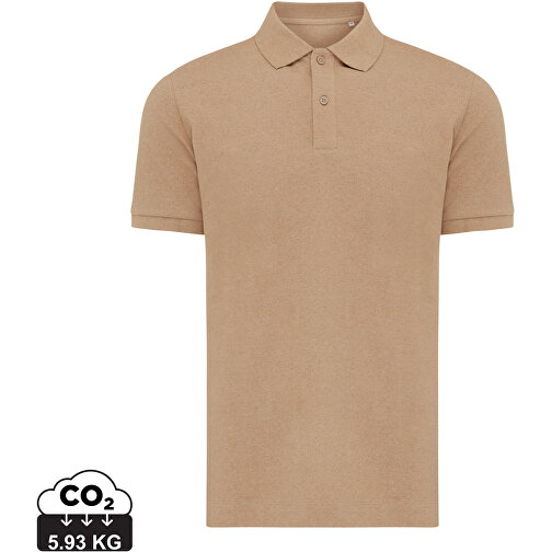 Iqoniq Yosemite Piqué-Poloshirt Aus Recycelter Baumwolle, Heather Brown , heather brown, 50% recycelte und 50% biologische Baumwolle, M, , Bild 1