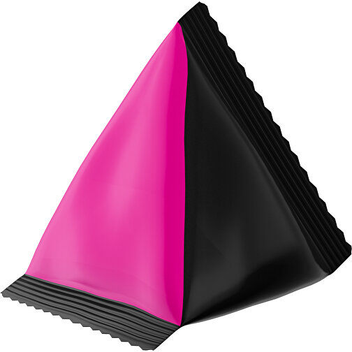 Fruchtgummi Tetraeder Trolli , Trolli, pink / schwarz, Folie, 7,00cm x 6,50cm (Höhe x Breite), Bild 1