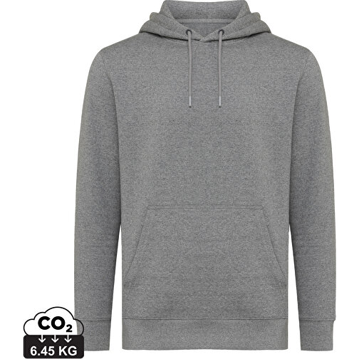 Iqoniq Rila Lightweight Hoodie Aus Recycelter Baumwolle, Ungefärbte Helles Anthrazit , ungefärbte helles Anthrazit, 30% recycelte und 70% biologische Baumwolle, XXXL, , Bild 1