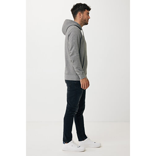 Iqoniq Rila Lightweight Hoodie Aus Recycelter Baumwolle, Ungefärbte Helles Anthrazit , ungefärbte helles Anthrazit, 30% recycelte und 70% biologische Baumwolle, XXXL, , Bild 7