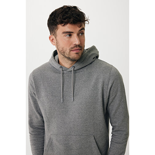 Iqoniq Rila Lightweight Hoodie Aus Recycelter Baumwolle, Ungefärbte Helles Anthrazit , ungefärbte helles Anthrazit, 30% recycelte und 70% biologische Baumwolle, XL, , Bild 10