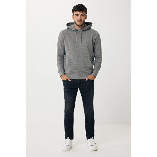 Iqoniq Rila Lightweight Hoodie Aus Recycelter Baumwolle, Ungefärbte Helles Anthrazit , ungefärbte helles Anthrazit, 30% recycelte und 70% biologische Baumwolle, L, , Bild 5