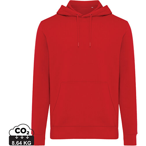 Iqoniq Rila Lightweight Hoodie Aus Recycelter Baumwolle, Rot , rot, 30% recycelte und 70% biologische Baumwolle, S, , Bild 1