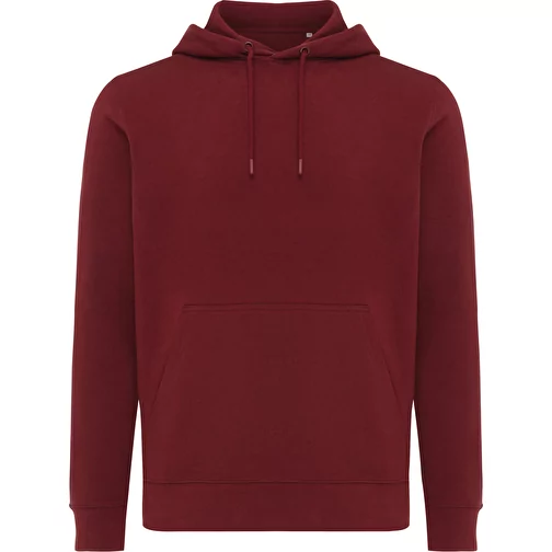 Felpa con cappuccio leggera Iqoniq Rila in cotone riciclato, rosso bordeaux, Immagine 2
