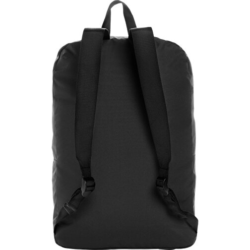 Dillon AWARE™ RPET Faltbarer Klassischer Rucksack, Schwarz , schwarz, PET - recycelt, 32,50cm x 44,00cm x 11,00cm (Länge x Höhe x Breite), Bild 4