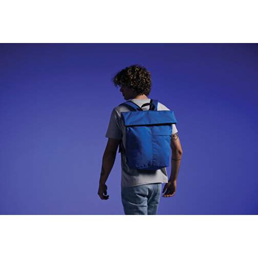 Dillon AWARE™ RPET Faltbarer Lightweight-Rucksack, Königsblau , königsblau, PET - recycelt, 30,00cm x 46,00cm x 14,50cm (Länge x Höhe x Breite), Bild 9