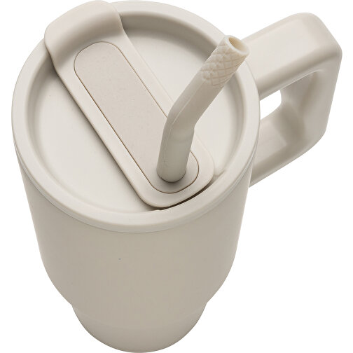 Tazza Embrace Deluxe in acciaio inossidabile riciclato RCS da 900 ml, beige, Immagine 6