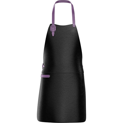 Leder Grillschürze ColourDuo , schwarz / purple, Donato Rindleder, 78,00cm x 60,00cm (Länge x Breite), Bild 1