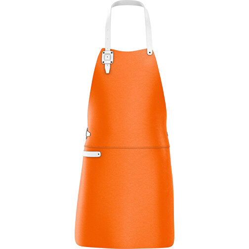 Leder Grillschürze ColourDuo , orange / weiss, Donato Rindleder, 78,00cm x 60,00cm (Länge x Breite), Bild 1