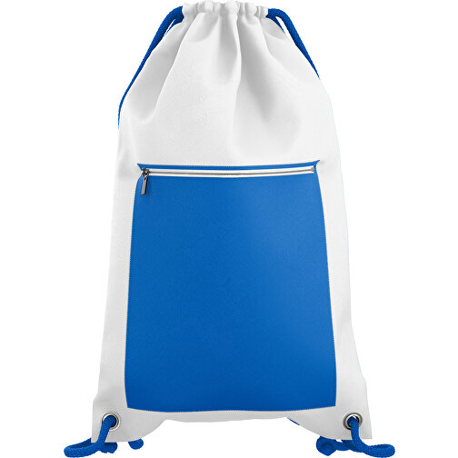 Premium Sportbeutel ColourPrime , meerblau / weiss, Sublimation-fabric 200g - Polyester (PU), 33,00cm x 45,00cm (Höhe x Breite), Bild 1