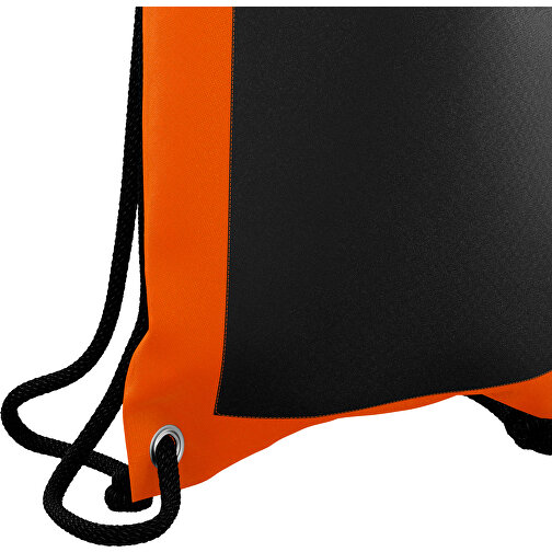 Premium Sportbeutel ColourPrime , schwarz / orange, Sublimation-fabric 200g - Polyester (PU), 33,00cm x 45,00cm (Höhe x Breite), Bild 5