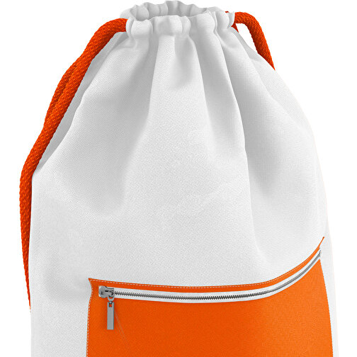 Premium Sportbeutel ColourPrime , orange / weiss, Sublimation-fabric 200g - Polyester (PU), 33,00cm x 45,00cm (Höhe x Breite), Bild 2