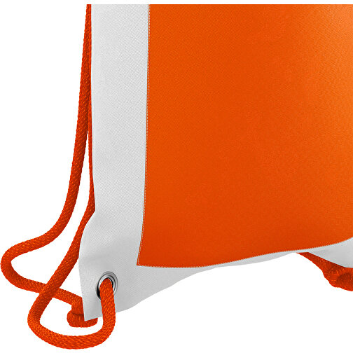 Premium Sportbeutel ColourPrime , orange / weiß, Sublimation-fabric 200g - Polyester (PU), 33,00cm x 45,00cm (Höhe x Breite), Bild 5