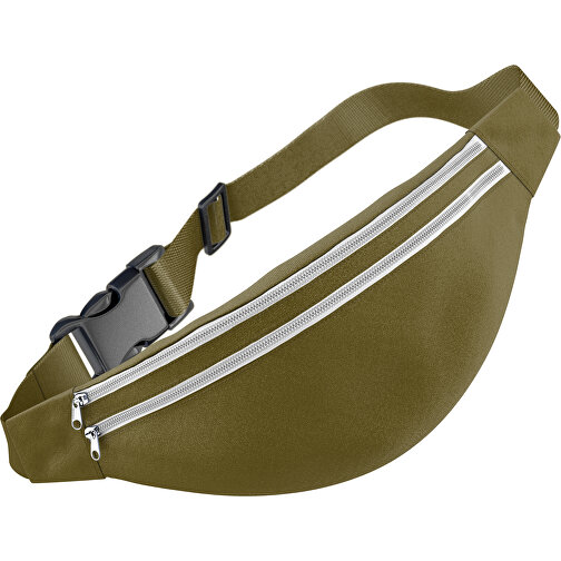 Stylische Gürteltasche Fanny , tannengrün / weiss, Sublimation-fabric 200g - Polyester (PU), 13,00cm x 33,00cm (Höhe x Breite), Bild 1