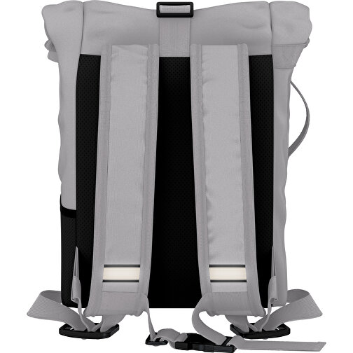 Rolltop Rucksack Comfort , hellgrau, Sublimation-fabric 200g - Polyester (PU), 29,50cm x 13,00cm x 33,00cm (Länge x Höhe x Breite), Bild 2