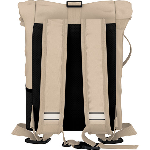 Rolltop Rucksack Comfort , beige, Sublimation-fabric 200g - Polyester (PU), 29,50cm x 13,00cm x 33,00cm (Länge x Höhe x Breite), Bild 2