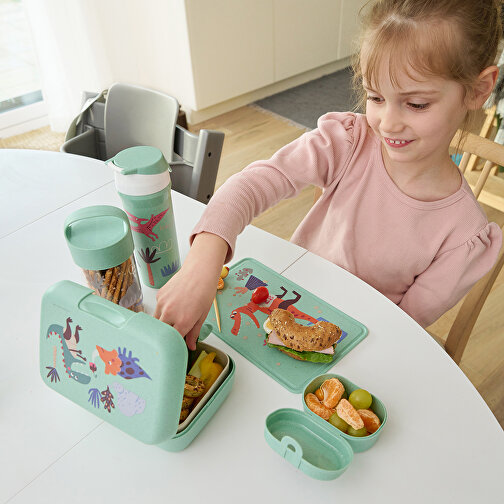 CANDY L REX Lunchbox Mit Trennschale , Koziol, organic green rex, ORGANIC BIO-CIRCULAR, 19,00cm x 6,50cm x 13,50cm (Länge x Höhe x Breite), Bild 2