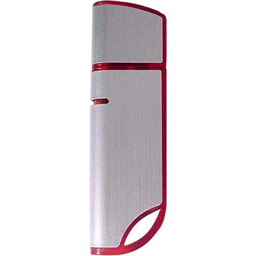 USB-Stick AVANTGARDE 3.0 32GB , Promo Effects MB , silber / rot MB , 32 GB , Aluminium / Kunststoff MB , 10 - 45 MB/s MB , 6,80cm x 0,90cm x 2,00cm (Länge x Höhe x Breite), Bild 1