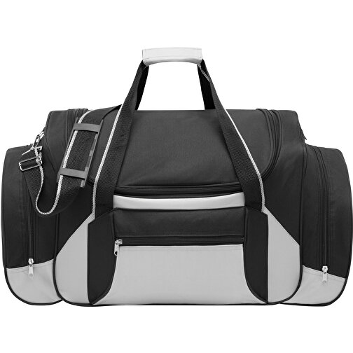 Reisetasche ICELAND , grau, schwarz, 600D Polyester, 60,00cm x 29,00cm x 33,00cm (Länge x Höhe x Breite), Bild 3