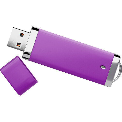 PromoPerfect USB-STICK 2.0 PLASTIK , dunkelmagenta MB , 8 GB , Gummiplastik, Kunststoff MB , 7,00cm x 0,70cm x 2,00cm (Länge x Höhe x Breite), Bild 1