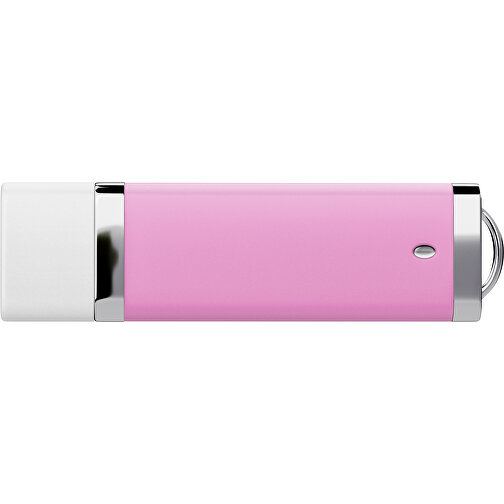 PromoPerfect USB-STICK 2.0 PLASTIK , rosa / weiß MB , 4 GB , Gummiplastik, Kunststoff MB , 7,00cm x 0,70cm x 2,00cm (Länge x Höhe x Breite), Bild 2