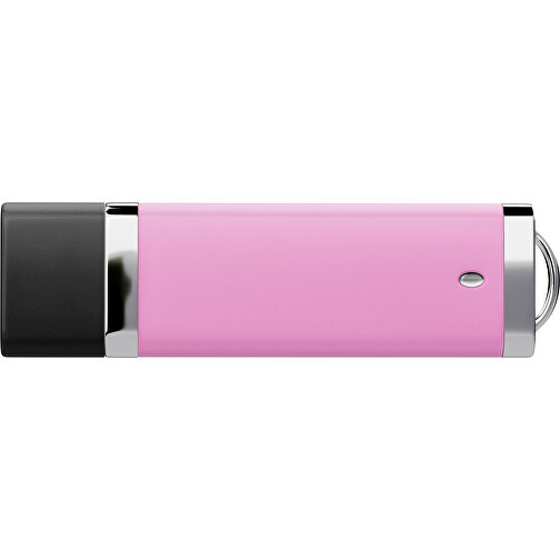 PromoPerfect USB-STICK 2.0 PLASTIK , rosa / schwarz MB , 4 GB , Gummiplastik, Kunststoff MB , 7,00cm x 0,70cm x 2,00cm (Länge x Höhe x Breite), Bild 2