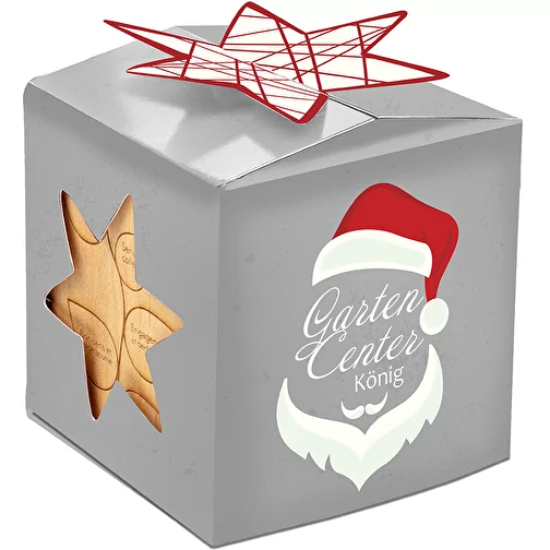 Pot cube boisde bureau en boite star-box avec graines - ciboulette, Image 2