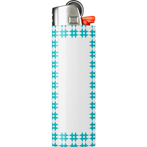 BIC® J26 Digital Wrap Feuerzeug , BiC, weiß / karibikblau, Delrin®, Stahl, 2,50cm x 1,50cm x 8,20cm (Länge x Höhe x Breite), Bild 1