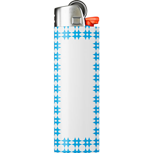 BIC® J26 Digital Wrap Feuerzeug , BiC, weiss / himmelblau, Delrin®, Stahl, 2,50cm x 1,50cm x 8,20cm (Länge x Höhe x Breite), Bild 1