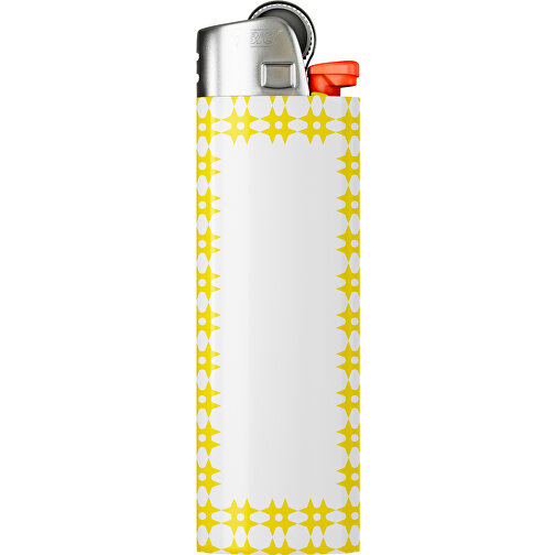 BIC® J26 Digital Wrap Feuerzeug , BiC, weiß / gelb, Delrin®, Stahl, 2,50cm x 1,50cm x 8,20cm (Länge x Höhe x Breite), Bild 1