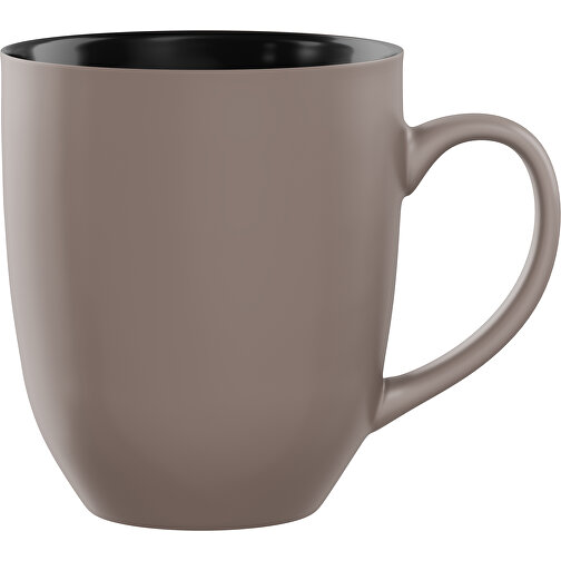 Bella Aussen Farbig Innen Schwarz 330ml , satin-matt braun / schwarz, New Bone China Porzellan, 9,40cm x 12,00cm (Höhe x Breite), Bild 1